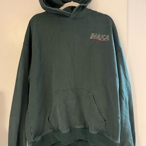 Inaka Men's Green Hoodie Sweater
